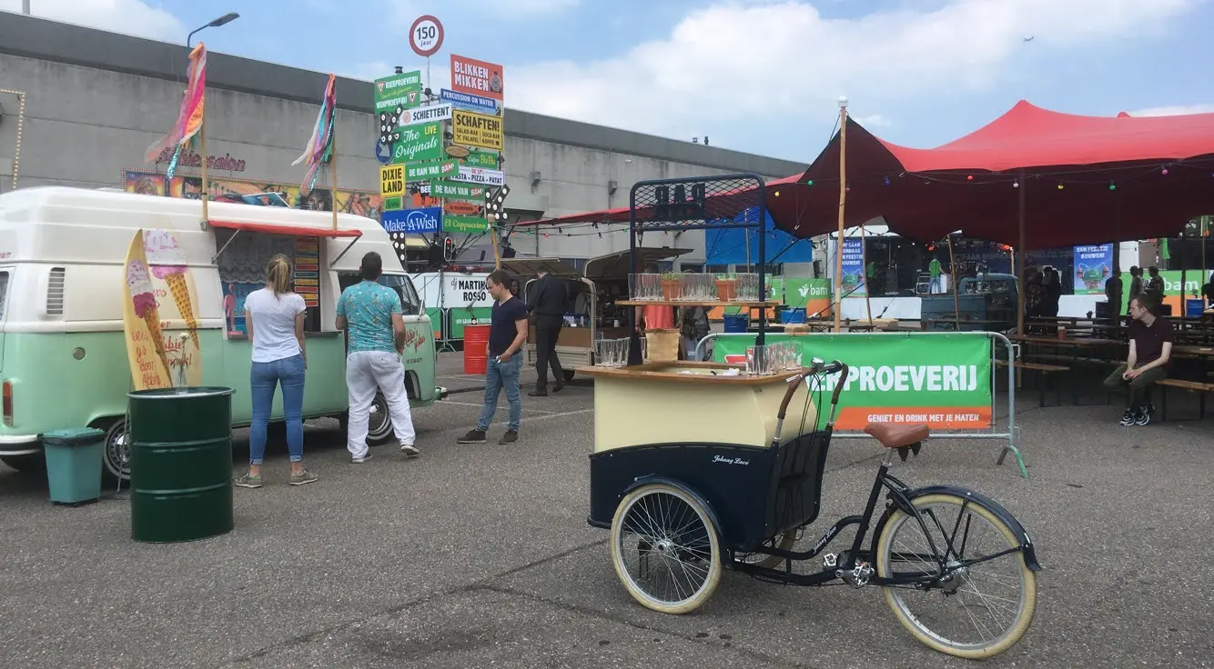 Bouw event op locatie van de klant