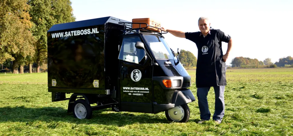 Paul bij zijn piaggio