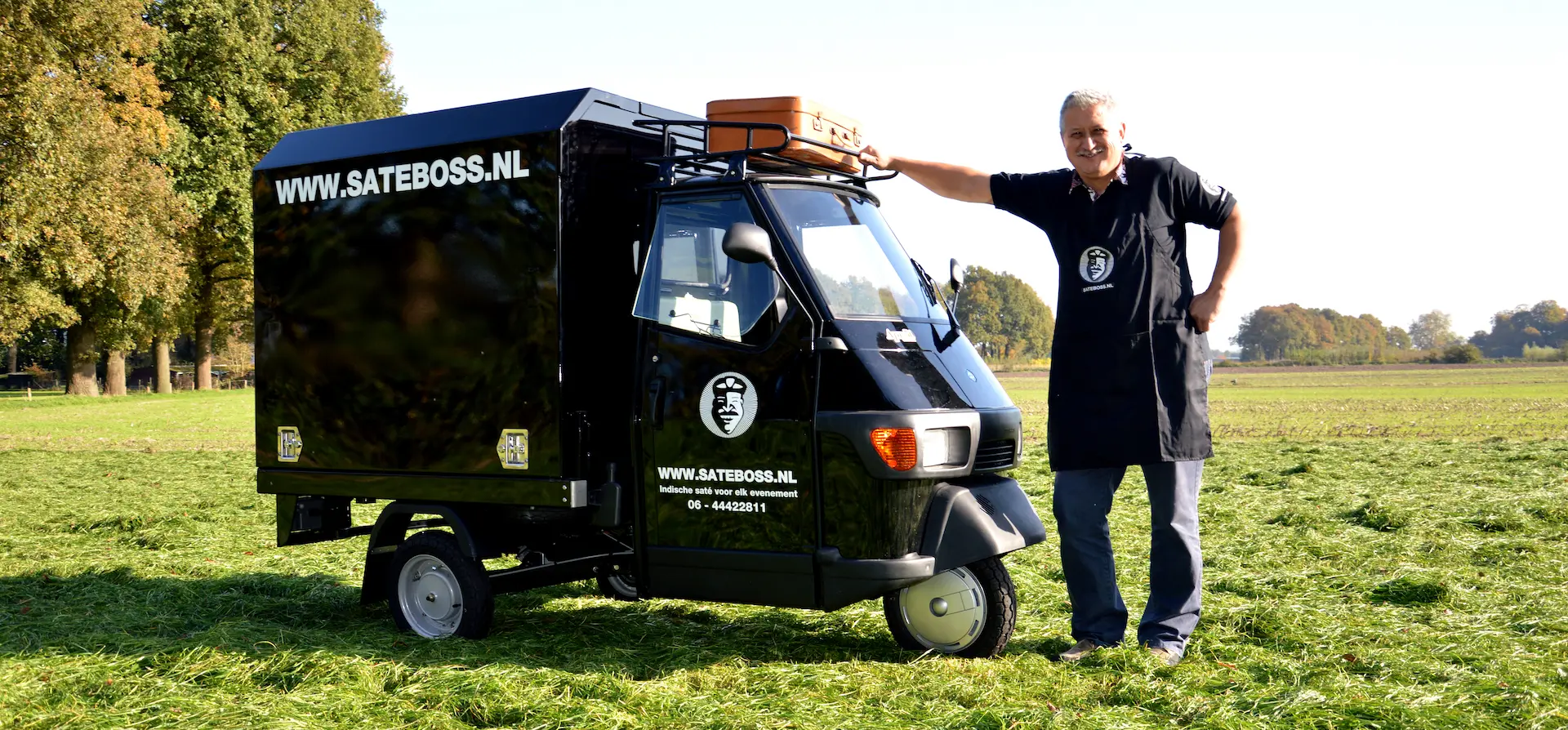 Paul bij zijn piaggio