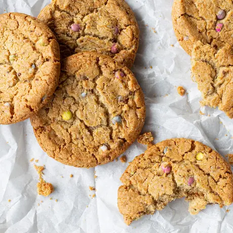 Vers gebakken chocolate chip cookies, per stuk verpakt